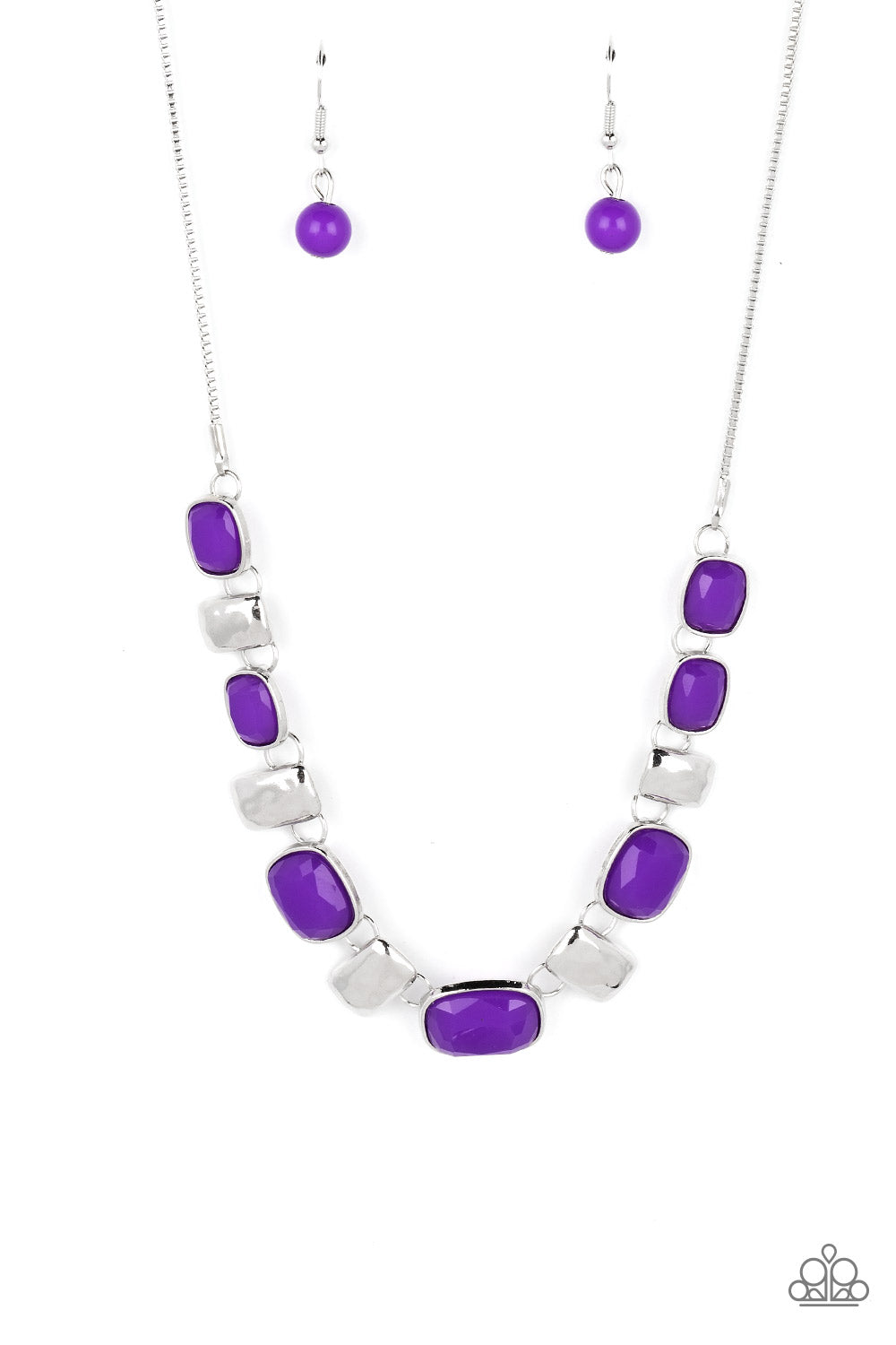 POLISHED PARADE PURPLE-NECKLACE