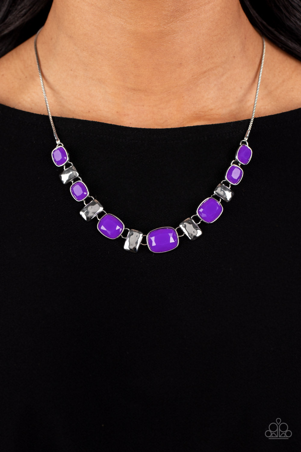 POLISHED PARADE PURPLE-NECKLACE