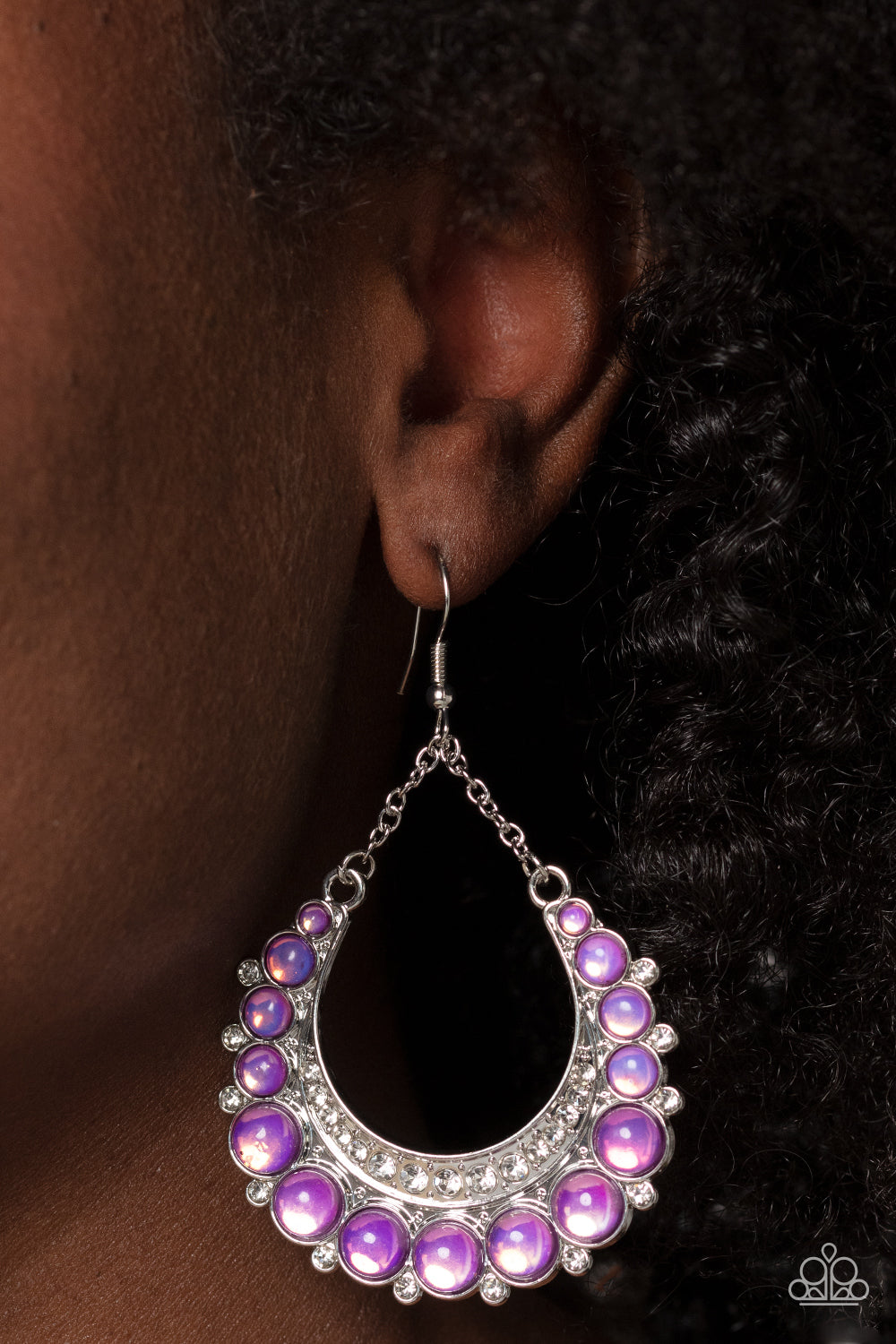 BUBBLY BLING PURPLE-EARRINGS