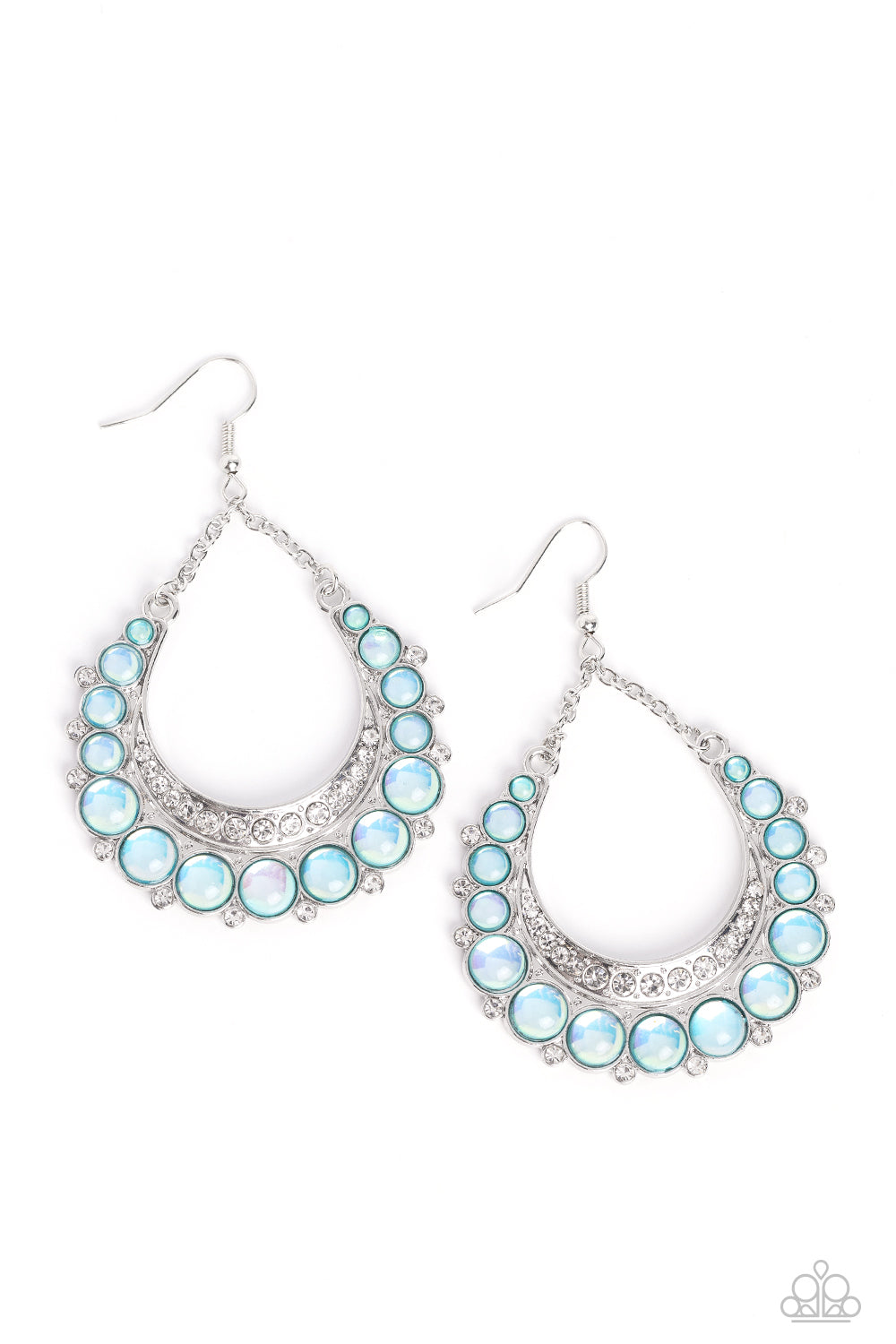 BUBBLY BLING BLUE-EARRINGS