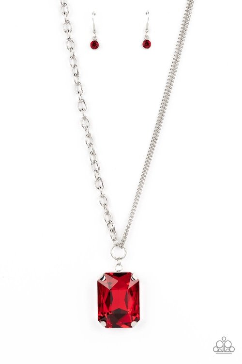 INSTANT INTIMIDATION RED-NECKLACE