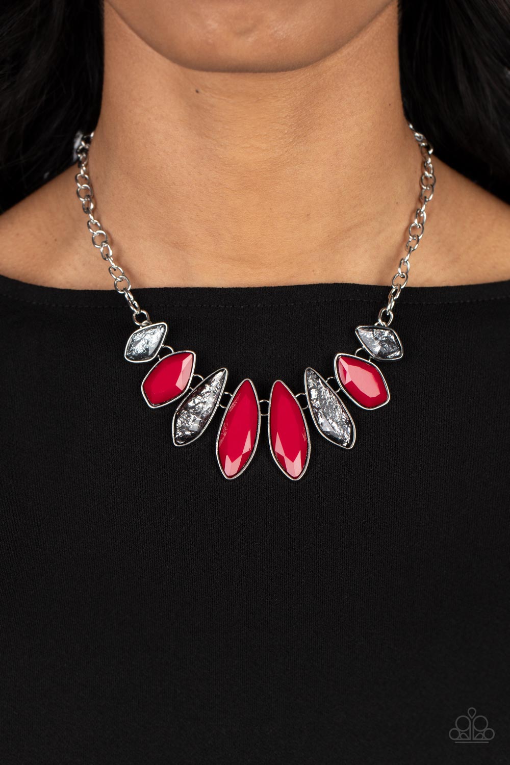 CRYSTALLIZED COUTURE RED-NECKLACE