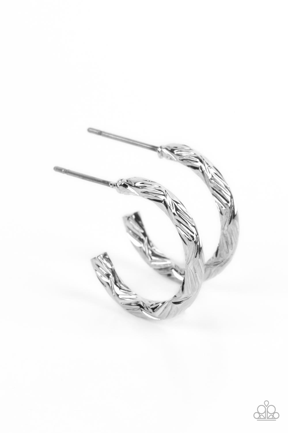 TRIUMPHANTLY TEXTURED SILVER-EARRINGS