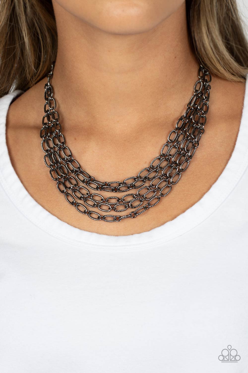 HOUSE OF CHAIN BLACK-NECKLACE