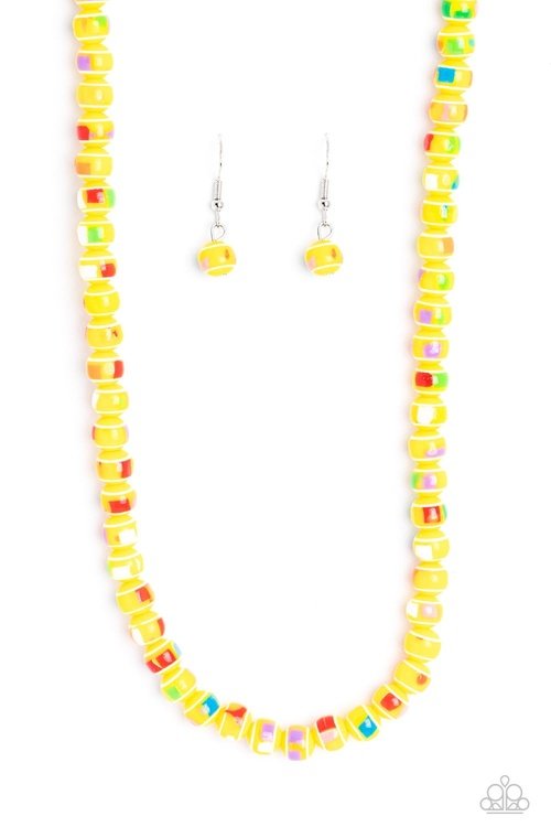 GOBSTOPPER GLAMOUR YELLOW-NECKLACE