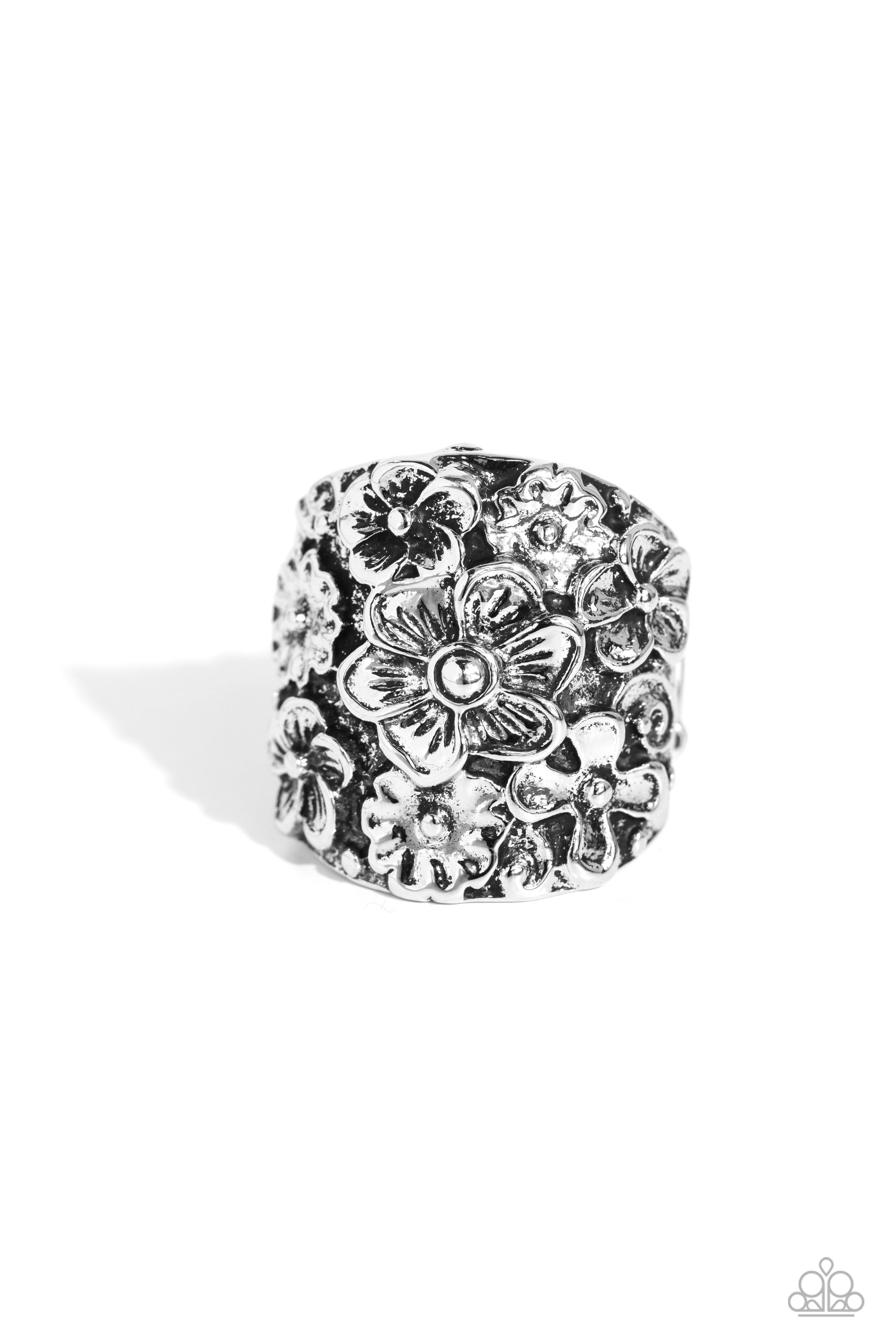 BURNISHED BOUQUET SILVER-RING