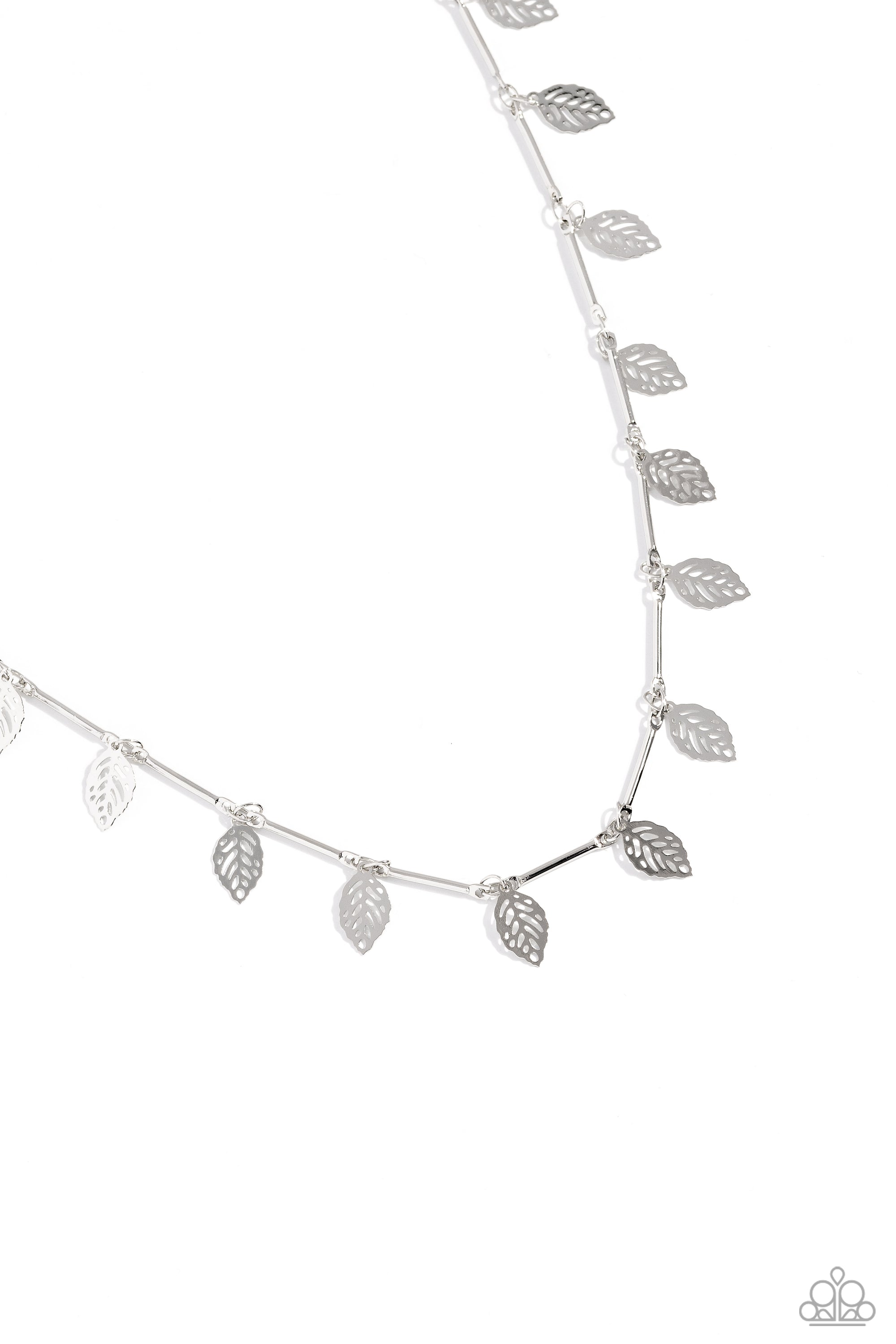 LEAF A LIGHT ON SILVER-NECKLACE