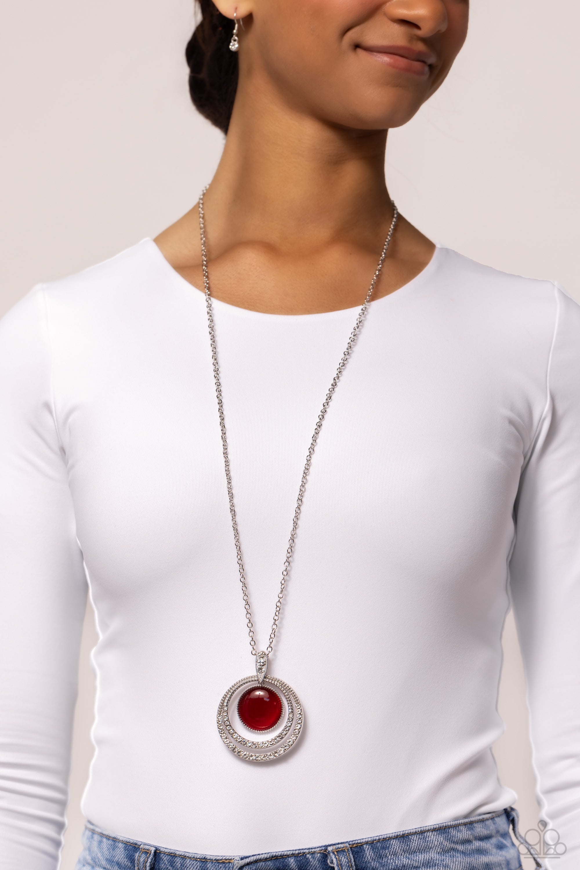 CATS EYE COUTURE RED-NECKLACE