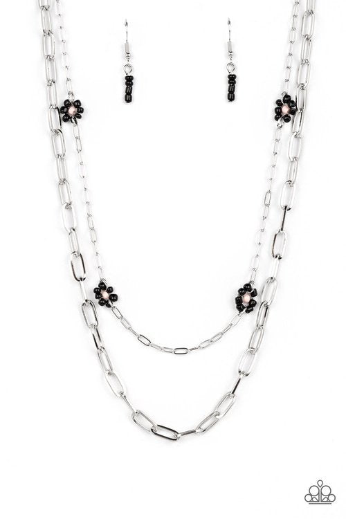 BOLD BUDS BLACK-NECKLACE