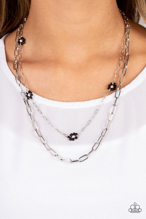 BOLD BUDS BLACK-NECKLACE