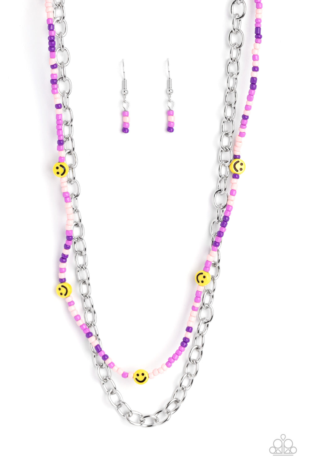 HAPPY LOOKS GOOD ON YOU PURPLE-NECKLACE