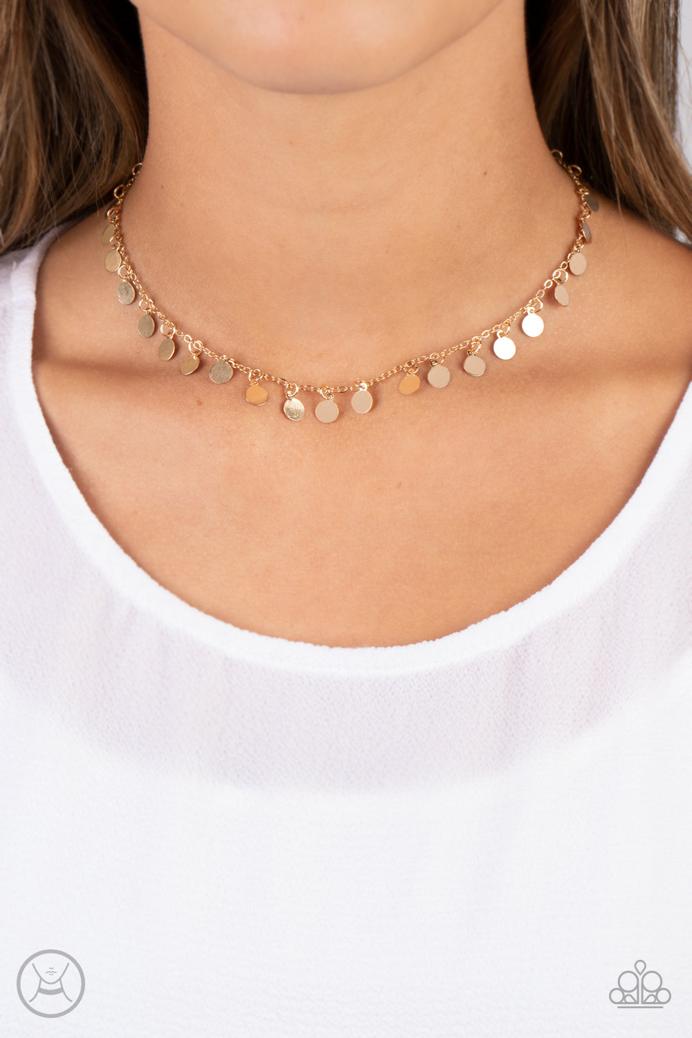 CHAMPAGNE CATWALK GOLD-NECKLACE