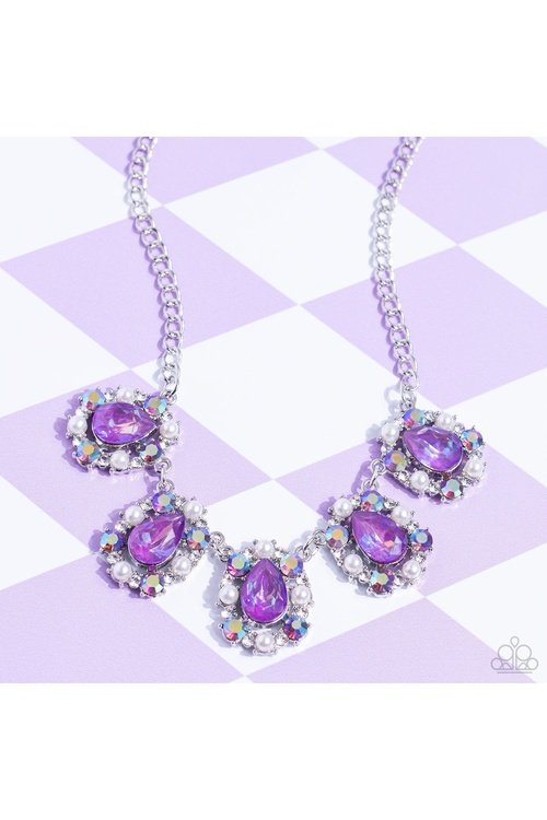 PEARLY POND PURPLE-NECKLACE