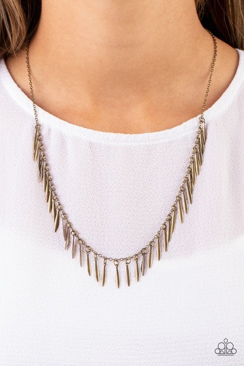 STRIKING SHEEN BRASS-NECKLACE