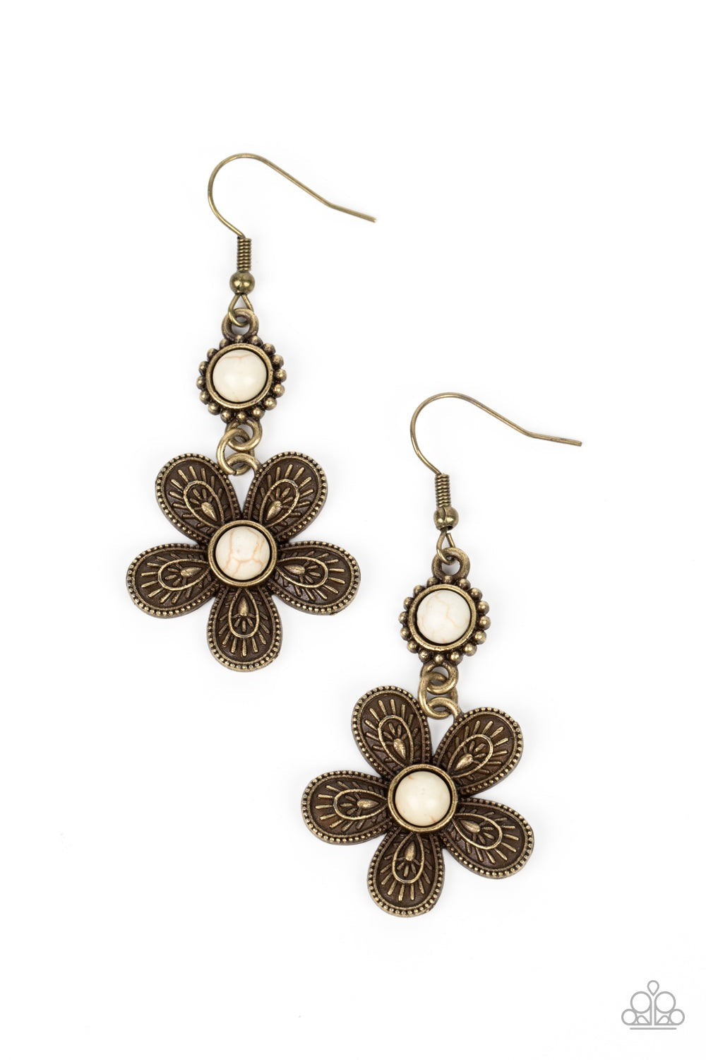 FREE-SPIRITED FLOURISH BRASS-EARRINGS