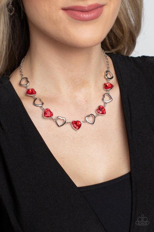 CONTEMPORARY CUPID RED-NECKLACE