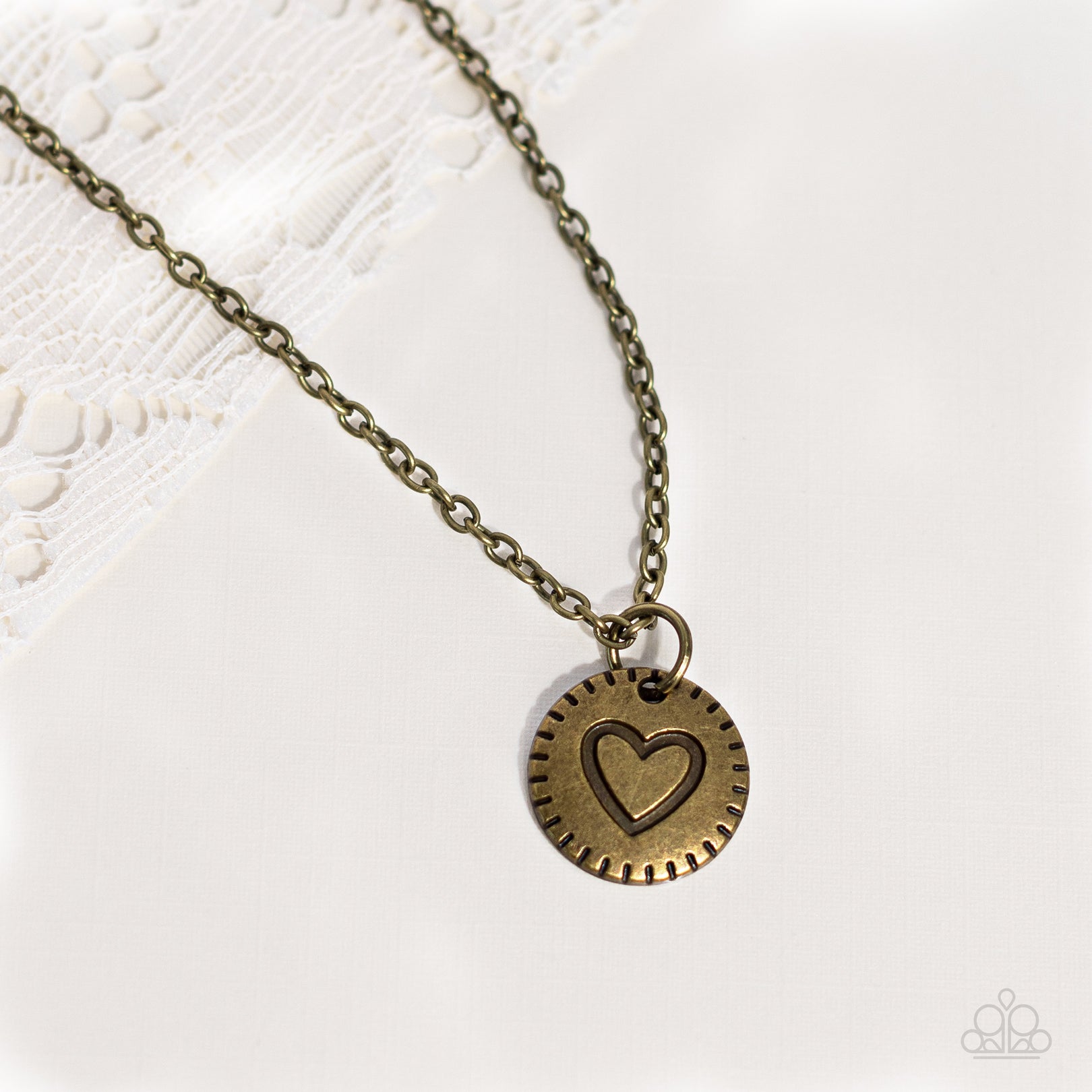 STAMPED SENTIMENT BRASS-NECKLACE