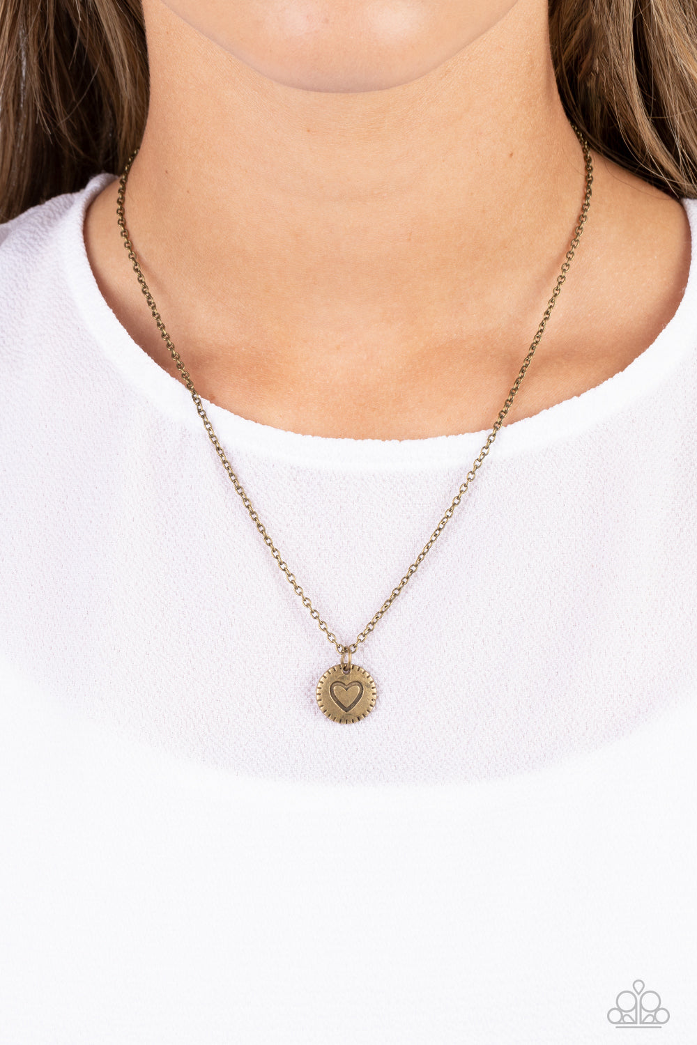 STAMPED SENTIMENT BRASS-NECKLACE