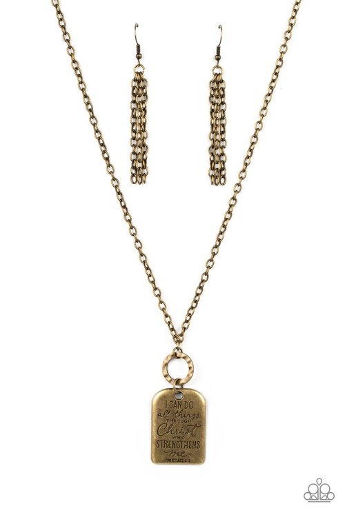 PERSEVERING PHILIPPIANS BRASS-NECKLACE