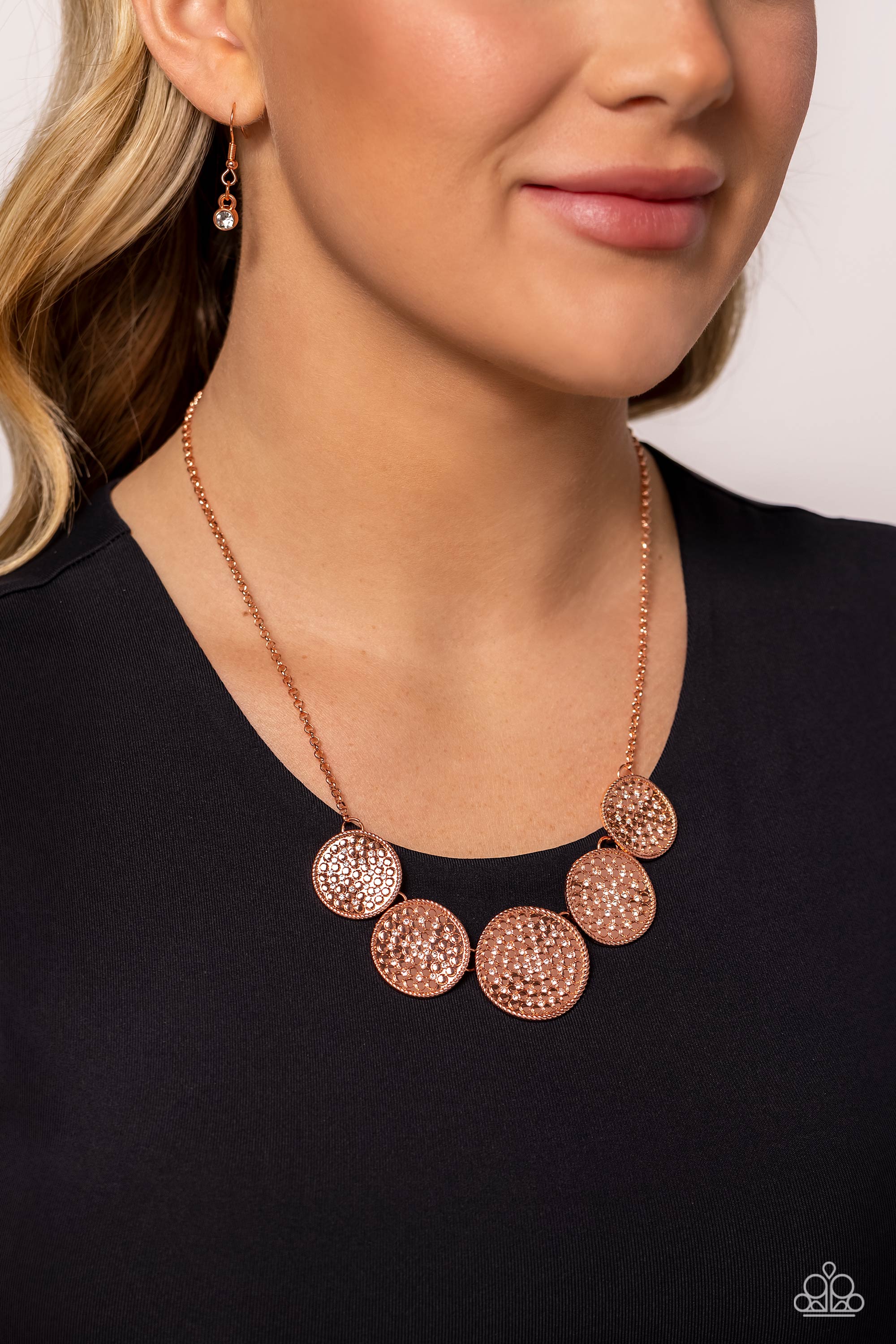 MEDALED MOSAIC COPPER-NECKLACE