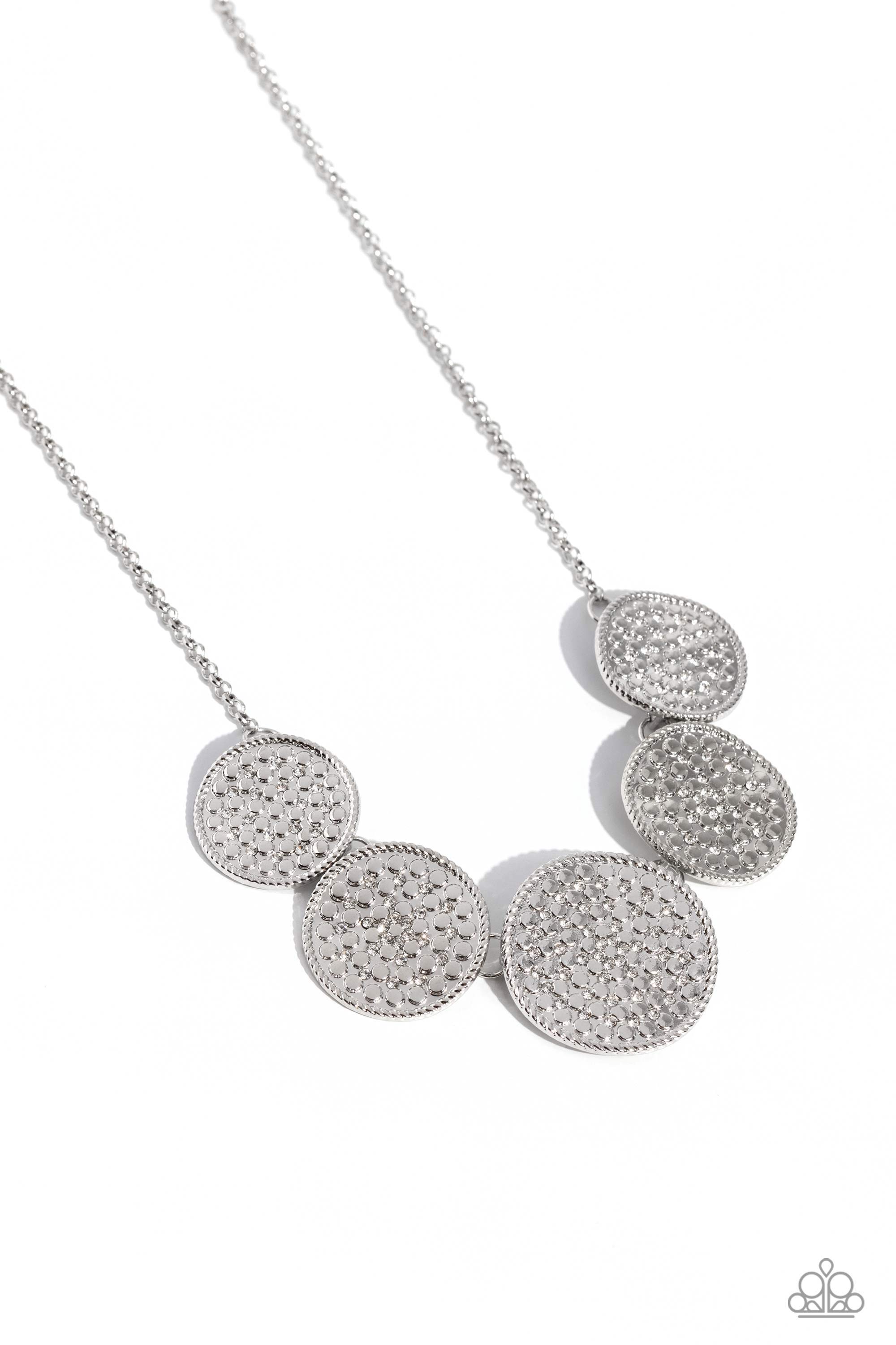 MEDALED MOSAIC WHITE-NECKLACE