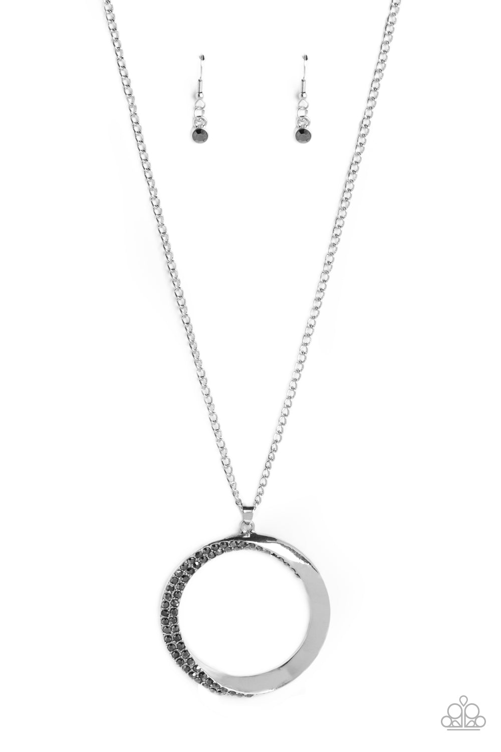 ENCRUSTED ELEGANCE SILVER-NECKLACE