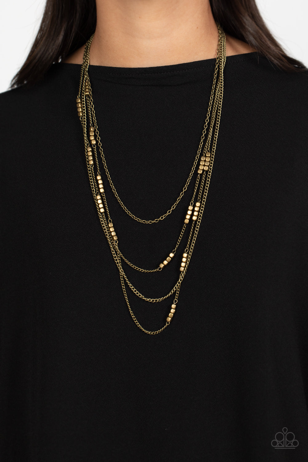 METALLIC MONARCH BRASS-NECKLACE