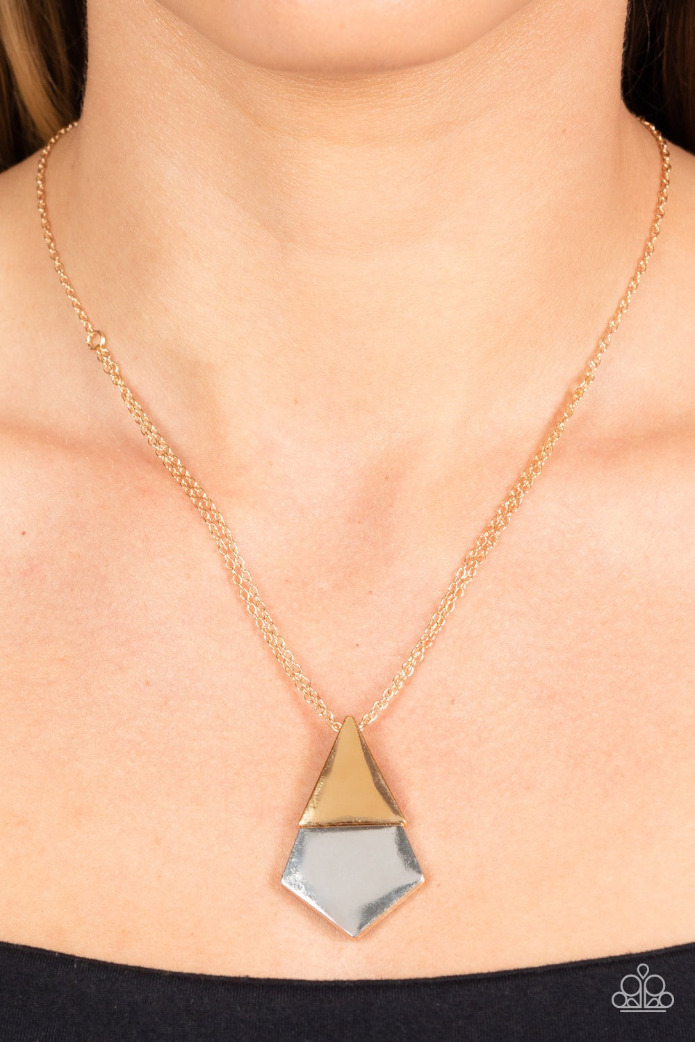 POSH PYRAMID GOLD-NECKLACE