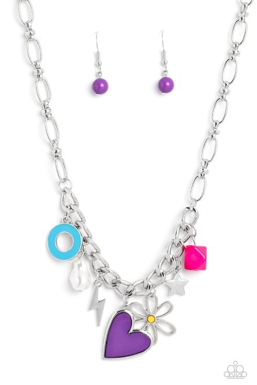 LIVING IN CHARM-ONY PURPLE-NECKLACE