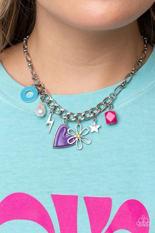 LIVING IN CHARM-ONY PURPLE-NECKLACE