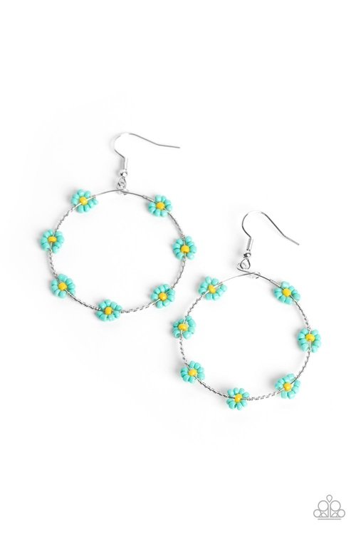 DAINTY DAISIES BLUE-EARRINGS