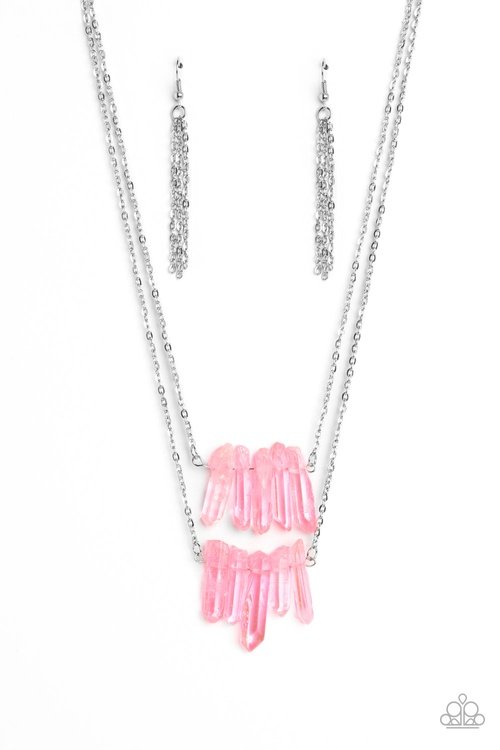 CRYSTAL CATWALK PINK-NECKLACE