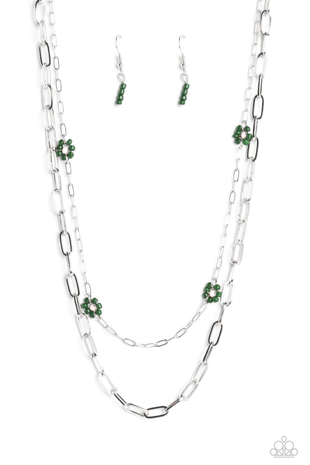 BOLD BUDS GREEN-NECKLACE