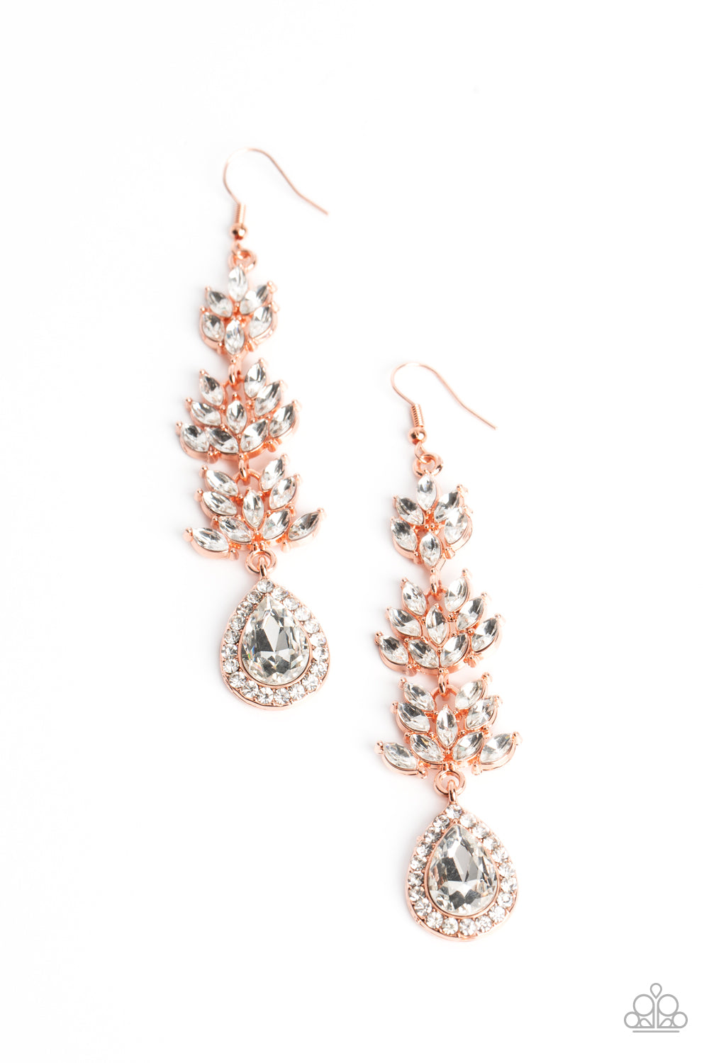 WATER LILY WHIMSY COPPER-EARRINGS