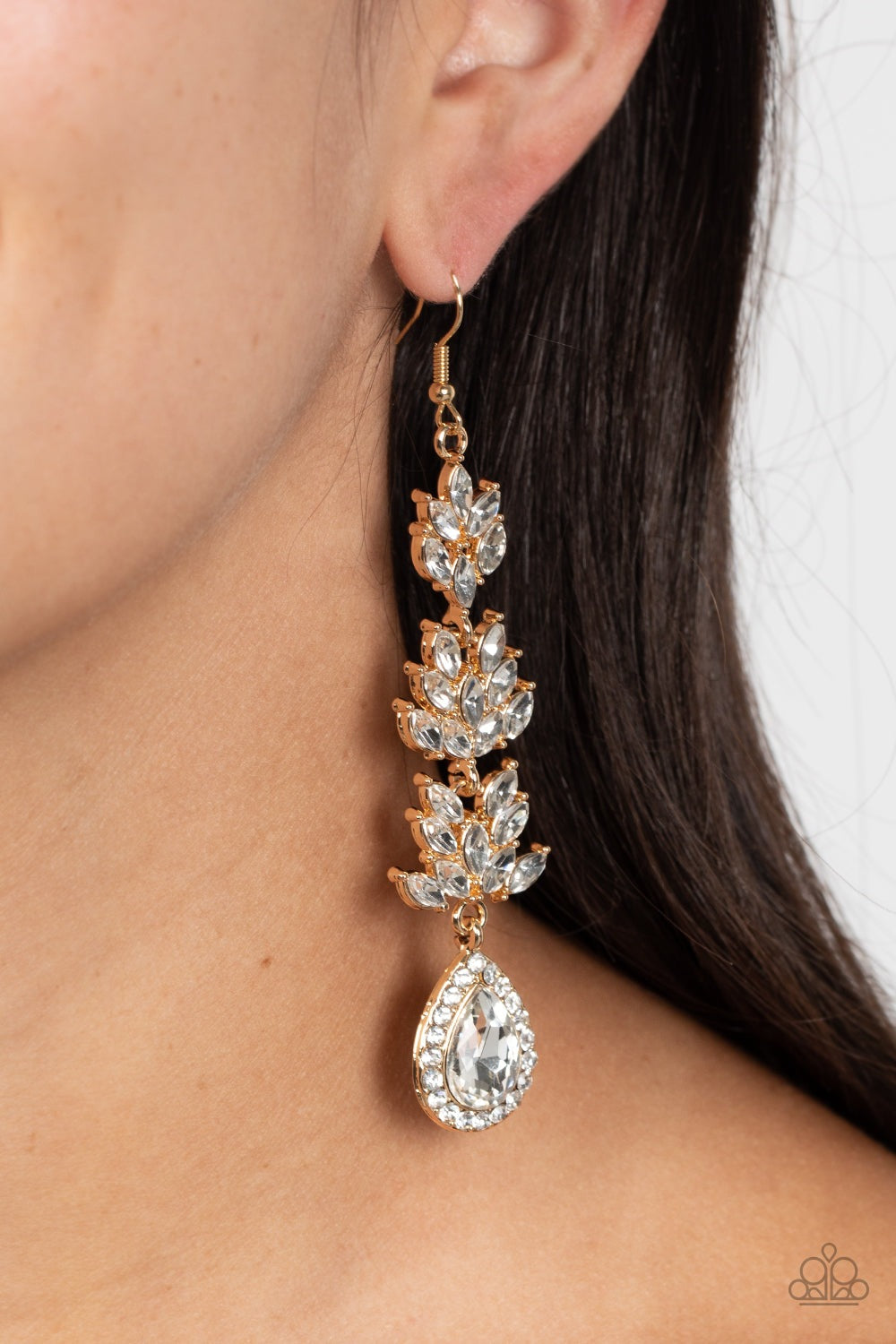 WATER LILY WHIMSY GOLD-EARRINGS