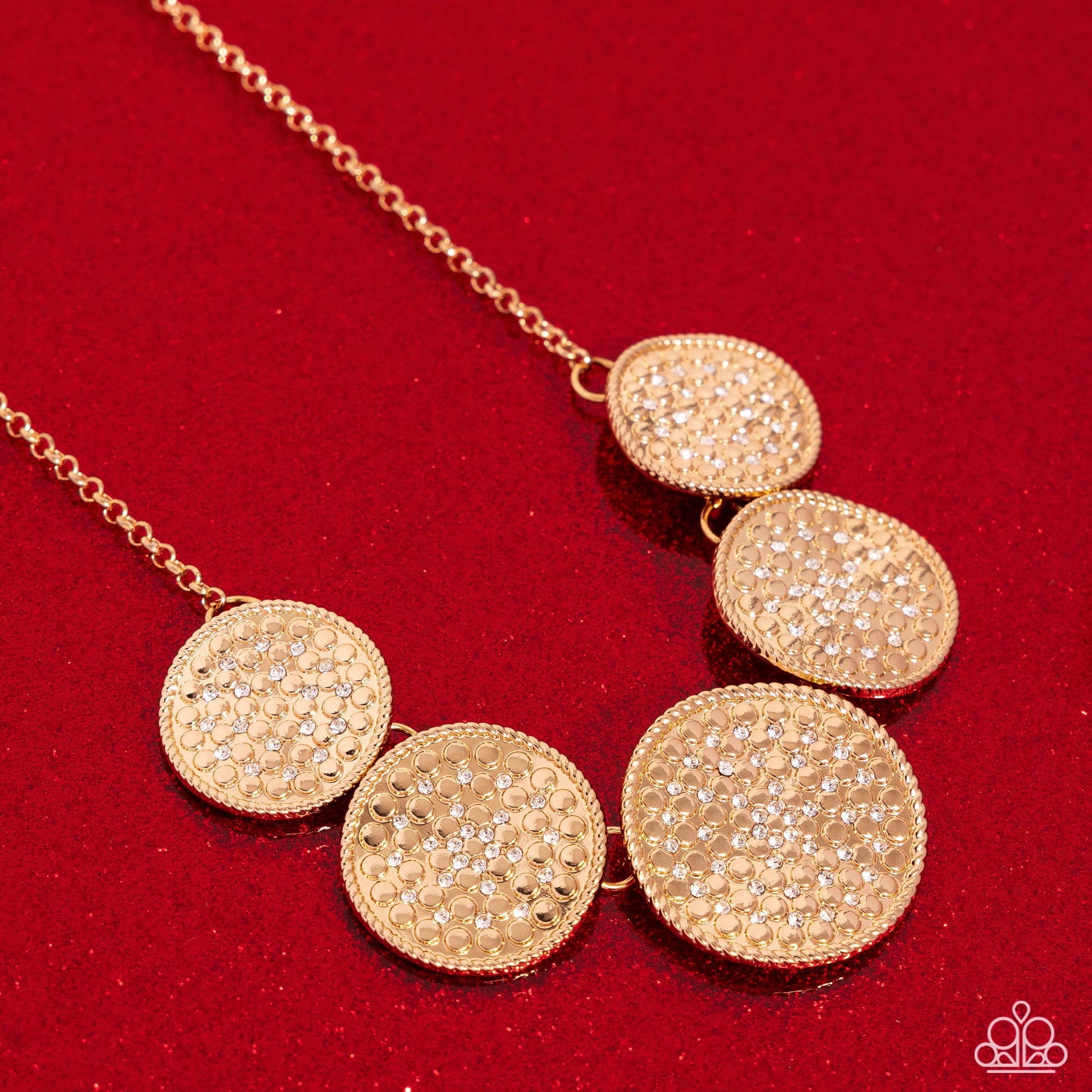 MEDALED MOSAIC GOLD-NECKLACE