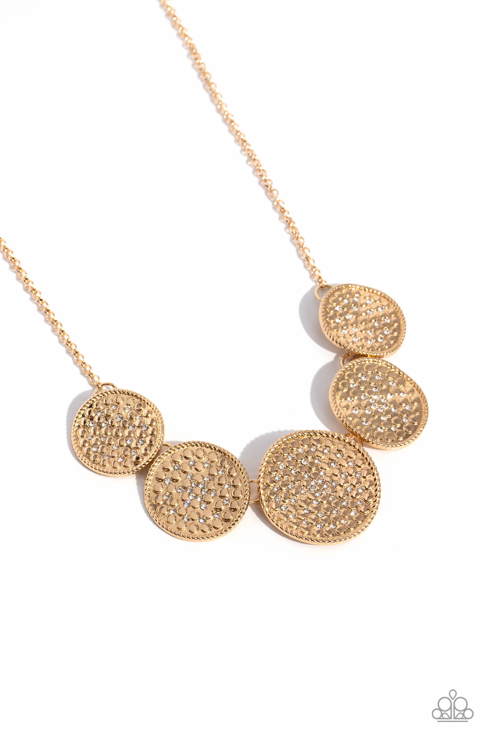 MEDALED MOSAIC GOLD-NECKLACE