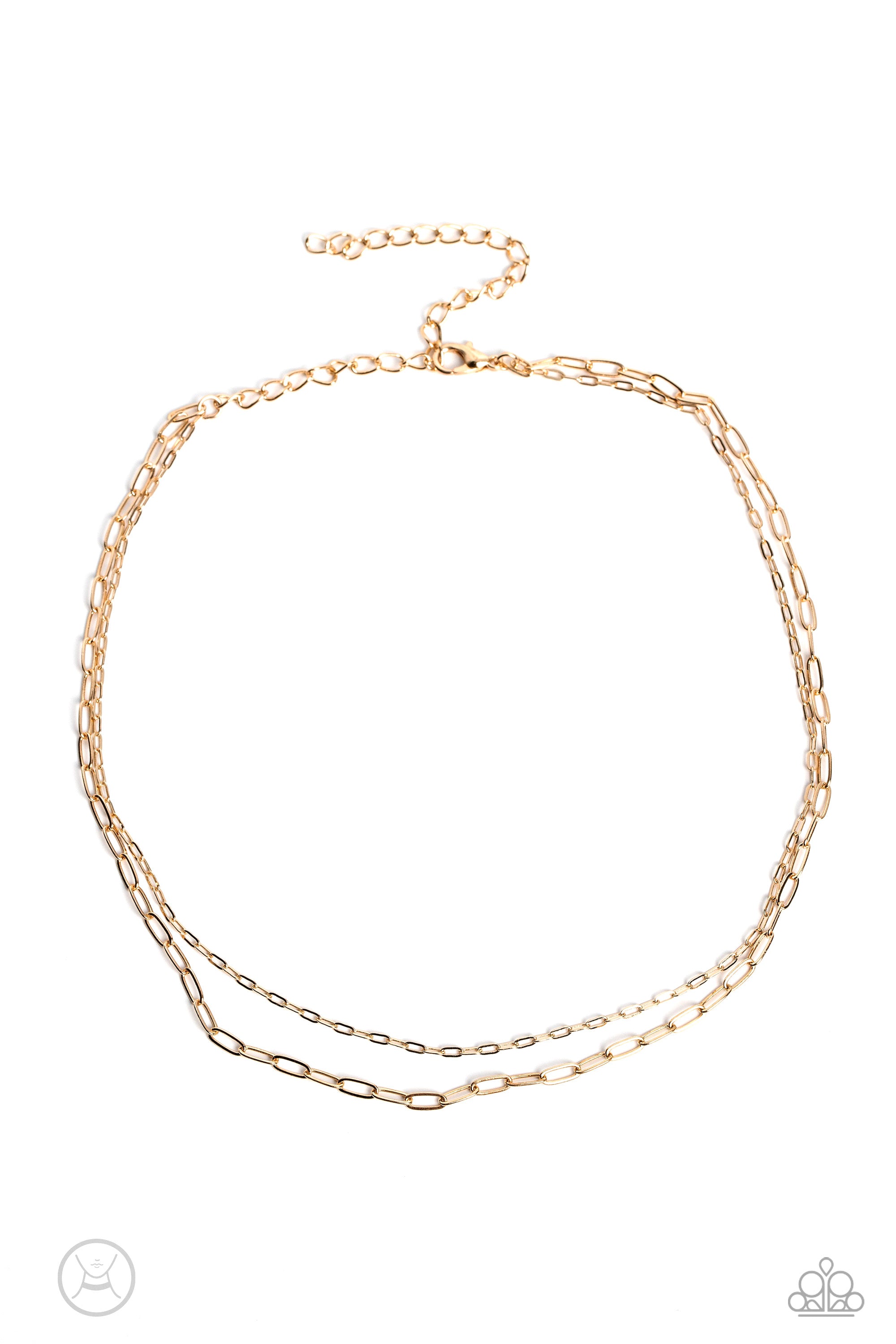 POLISHED PAPERCLIPS GOLD-NECKLACE