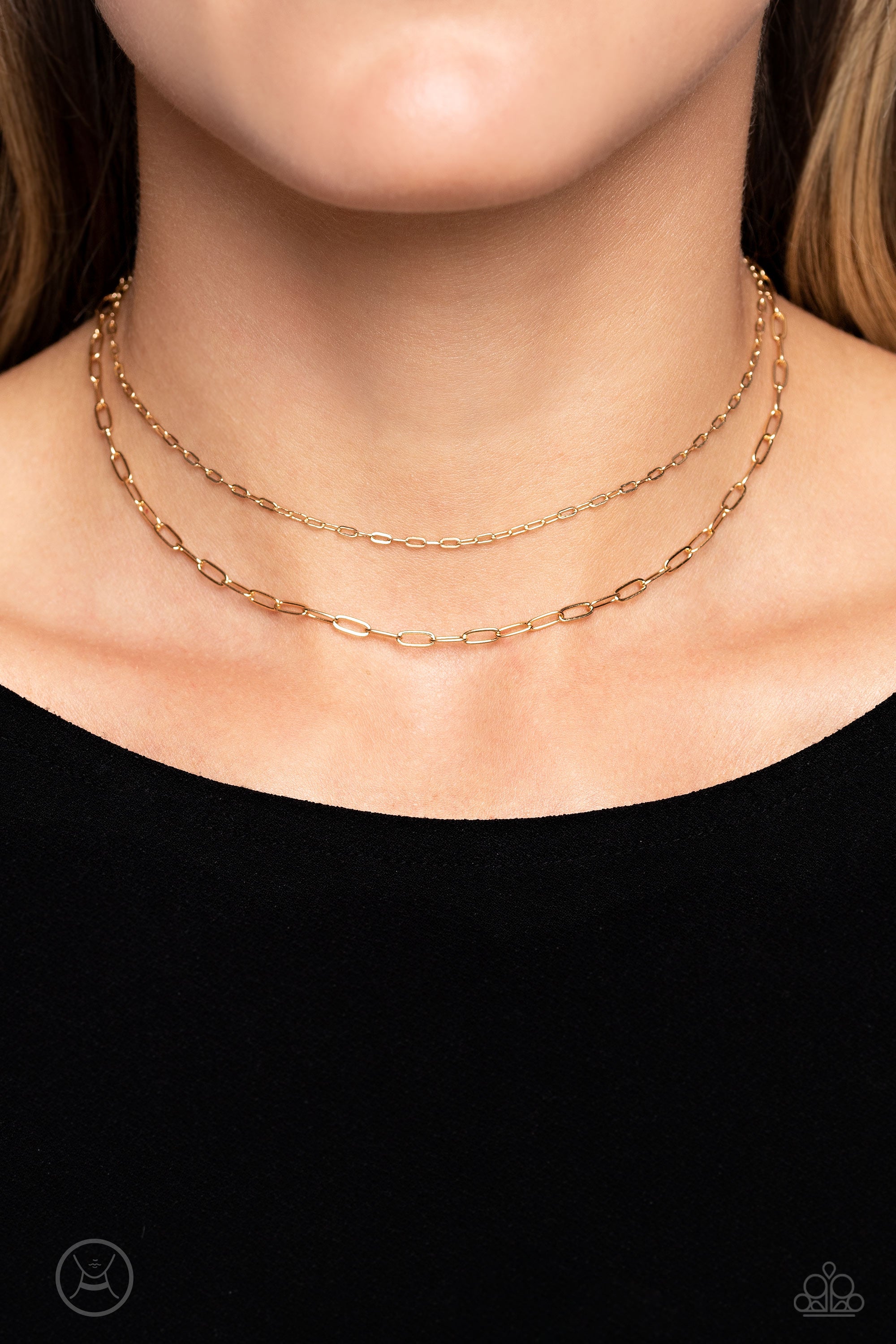 POLISHED PAPERCLIPS GOLD-NECKLACE