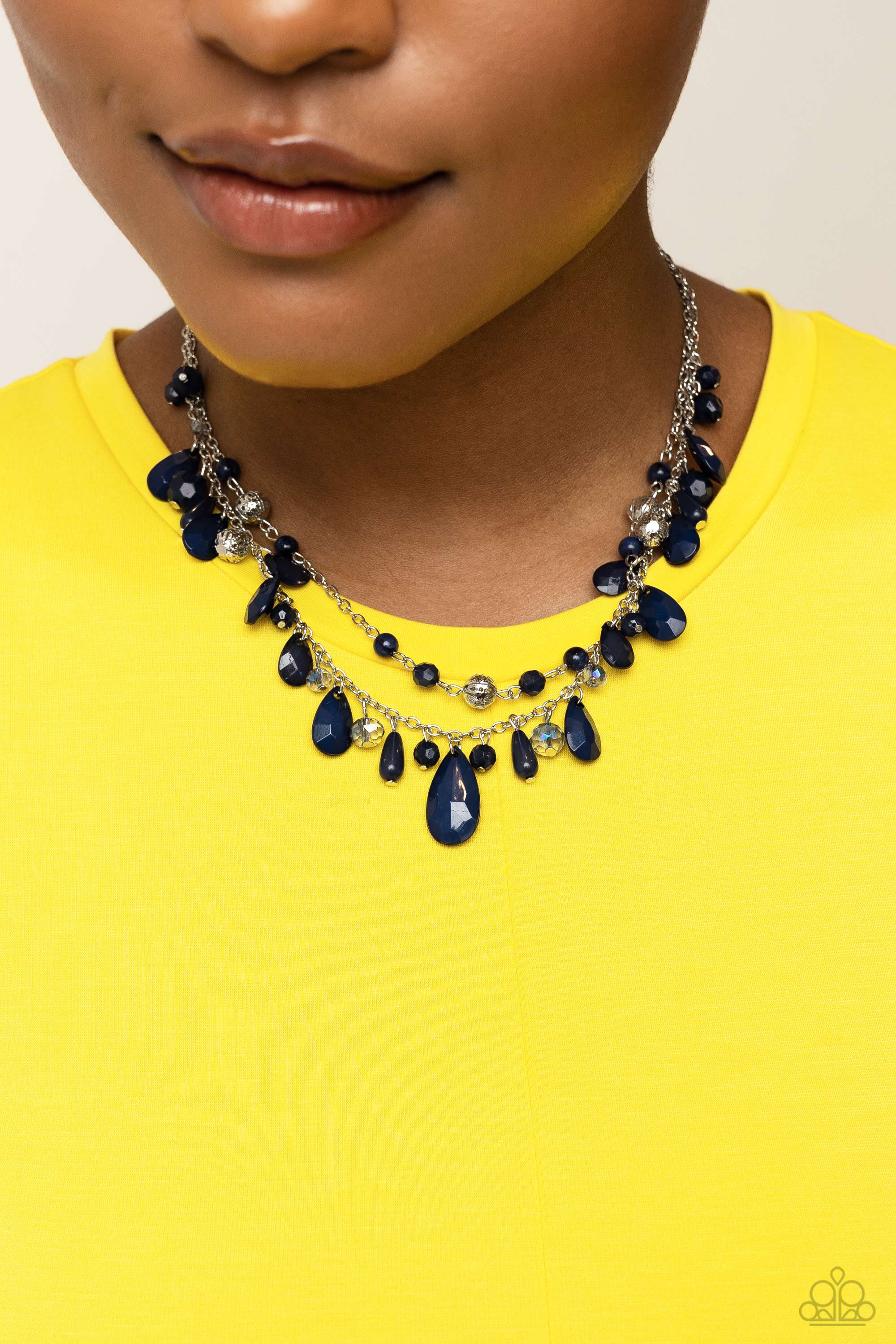 FLIRTY FLOOD BLUE-NECKLACE