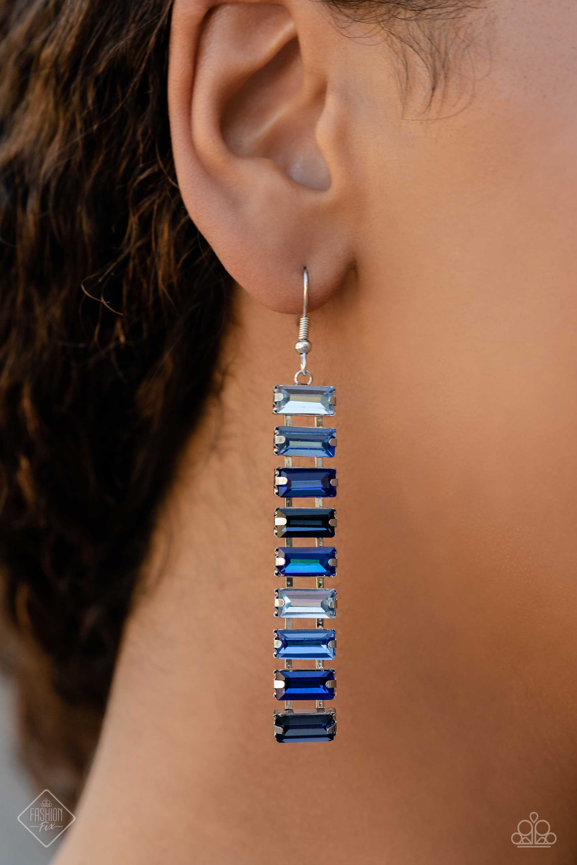 SUPERBLY STACKED BLUE-EARRINGS