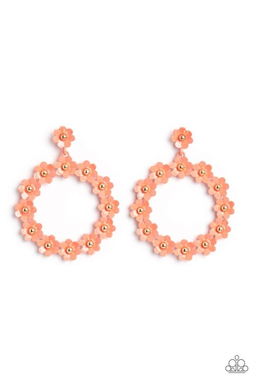 DAISY MEADOWS ORANGE-EARRINGS