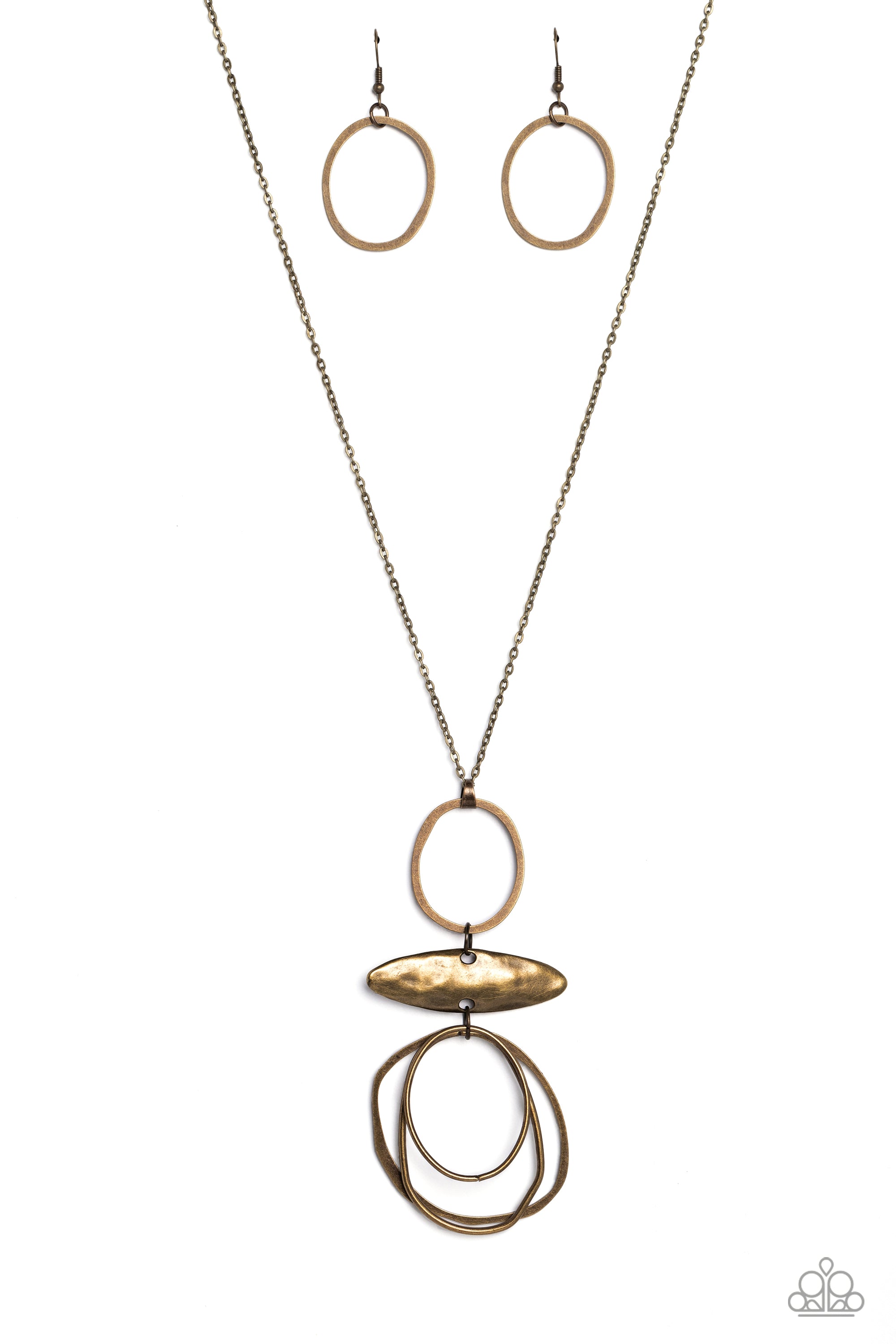 OBLONG OBLIGATO BRASS-NECKLACE