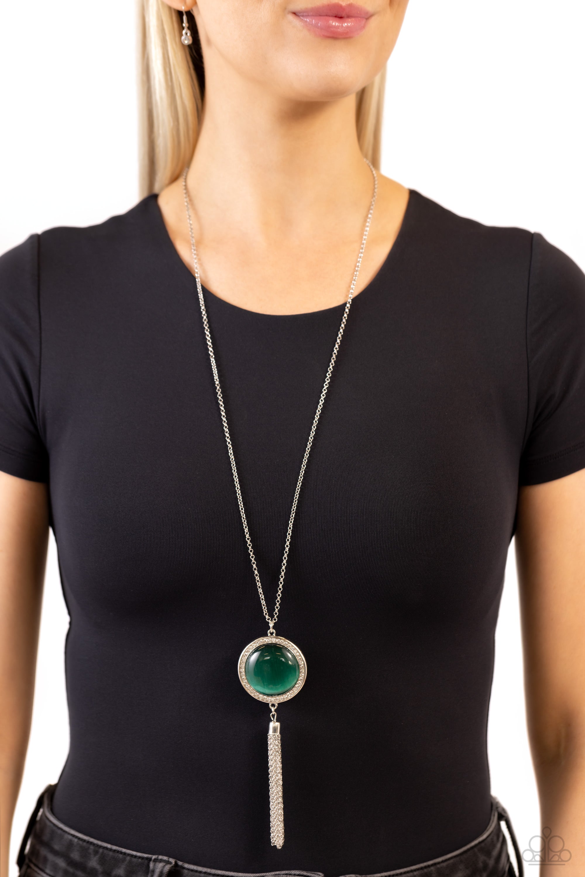 TALLAHASSEE TASSEL GREEN-NECKLACE