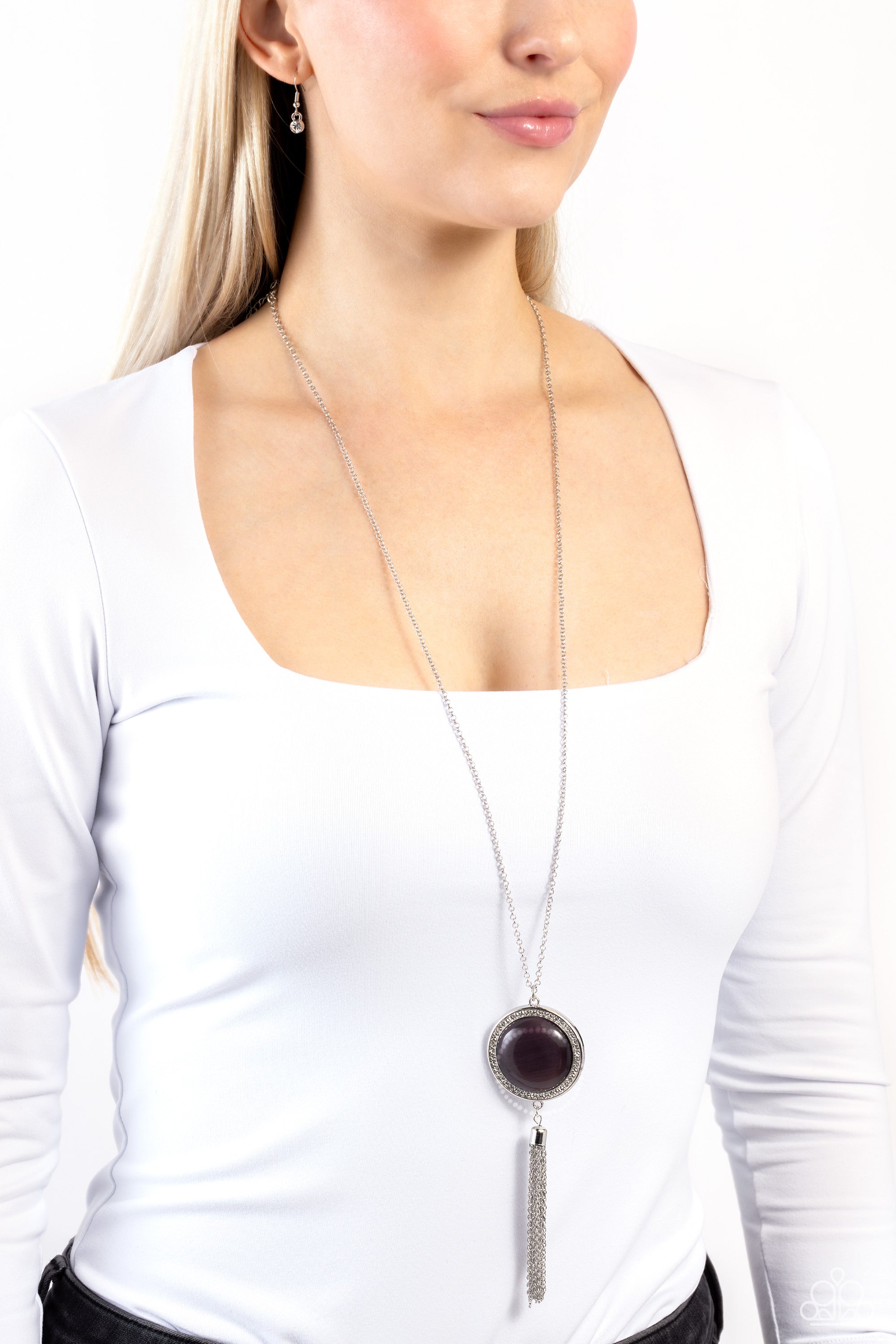 TALLAHASSEE TASSEL PURPLE-NECKLACE