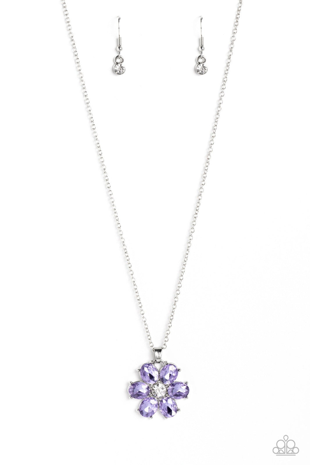 FANCY FLOWER GIRL PURPLE-NECKLACE