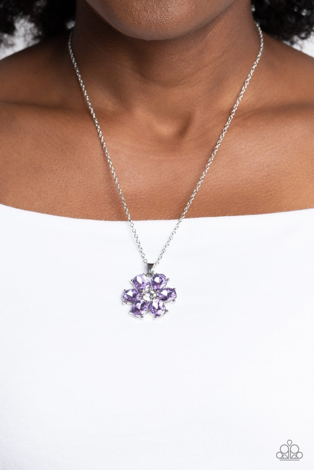 FANCY FLOWER GIRL PURPLE-NECKLACE