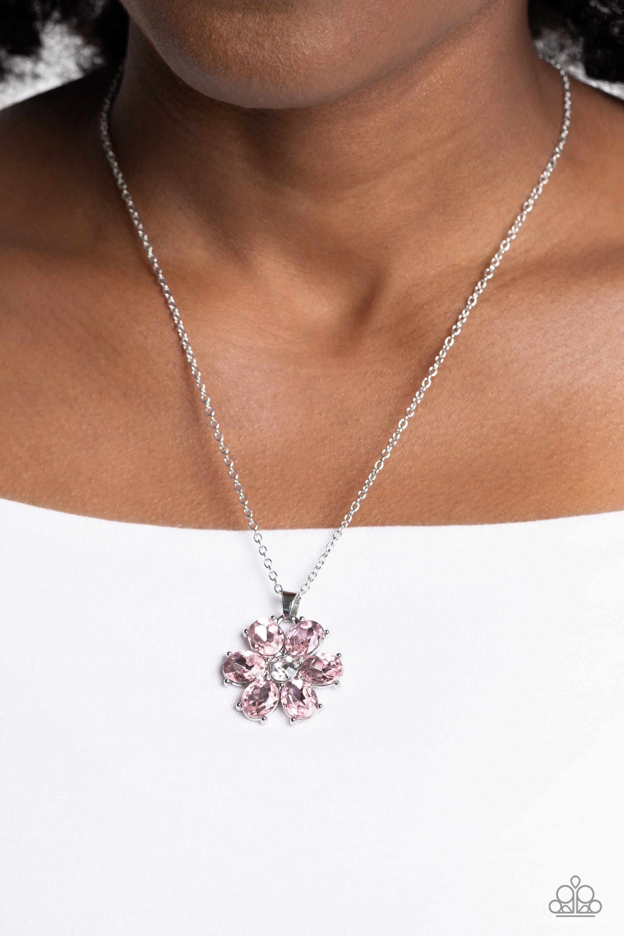 FANCY FLOWER GIRL PINK-NECKLACE