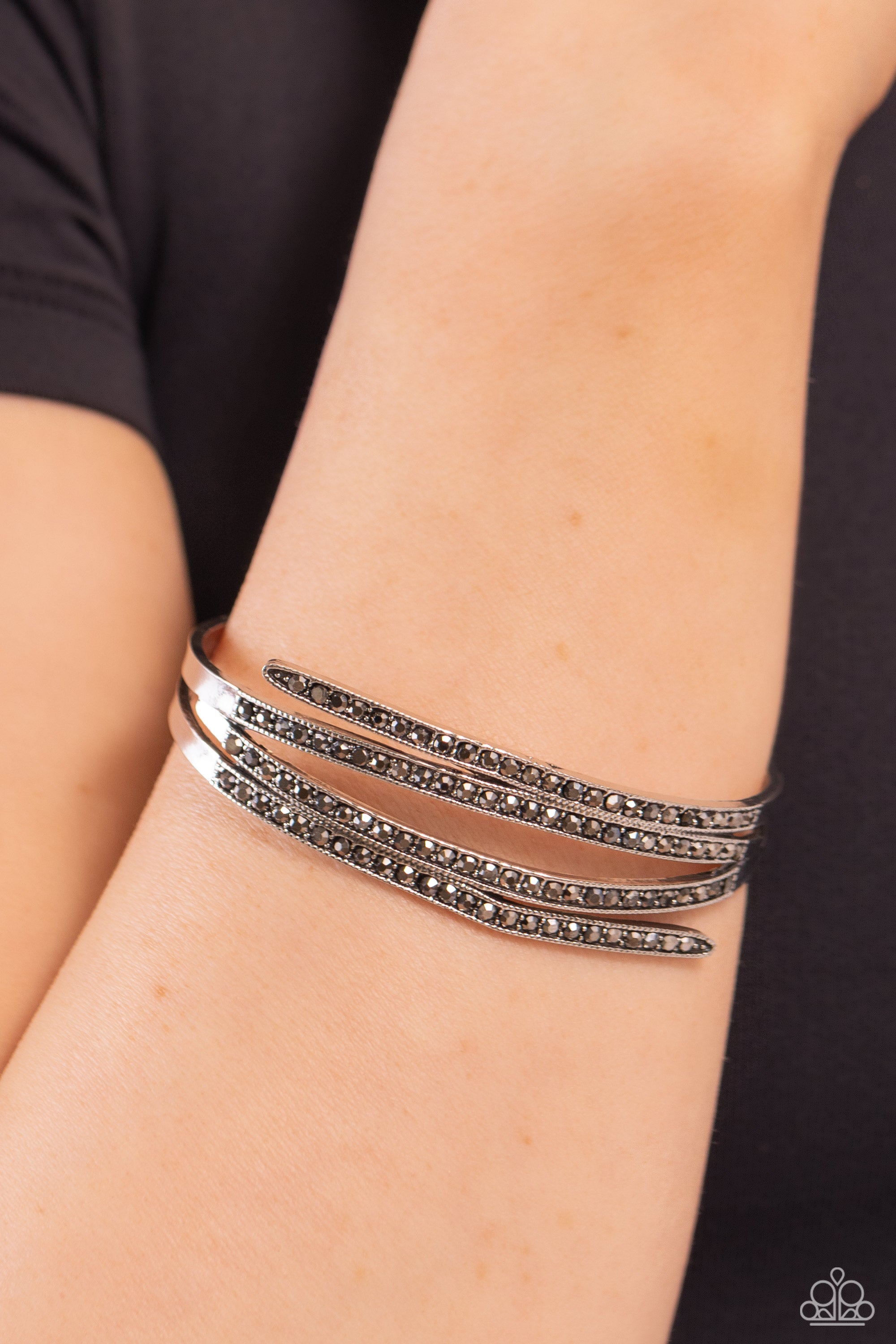 CURVED LINES SILVER-BRACELET