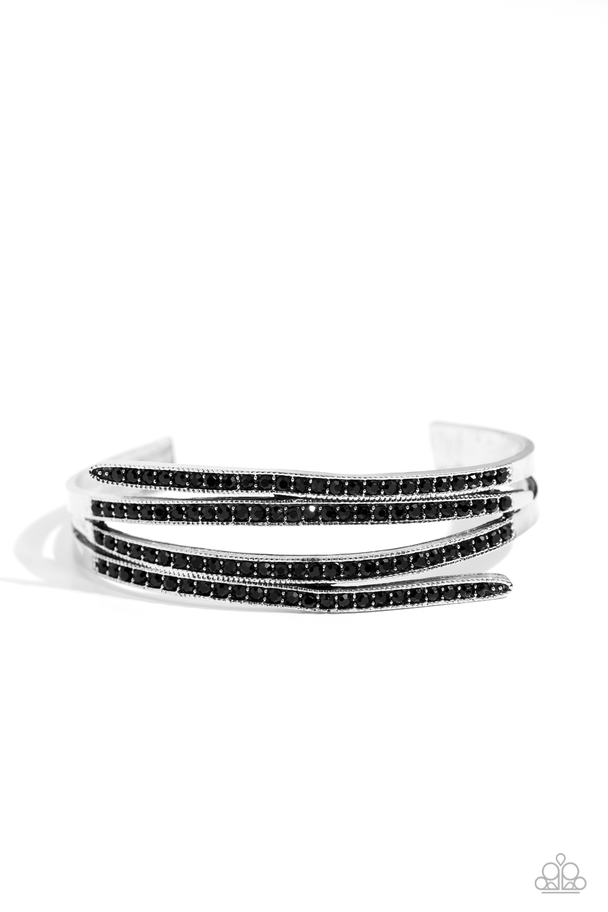 CURVED LINES BLACK-BRACELET